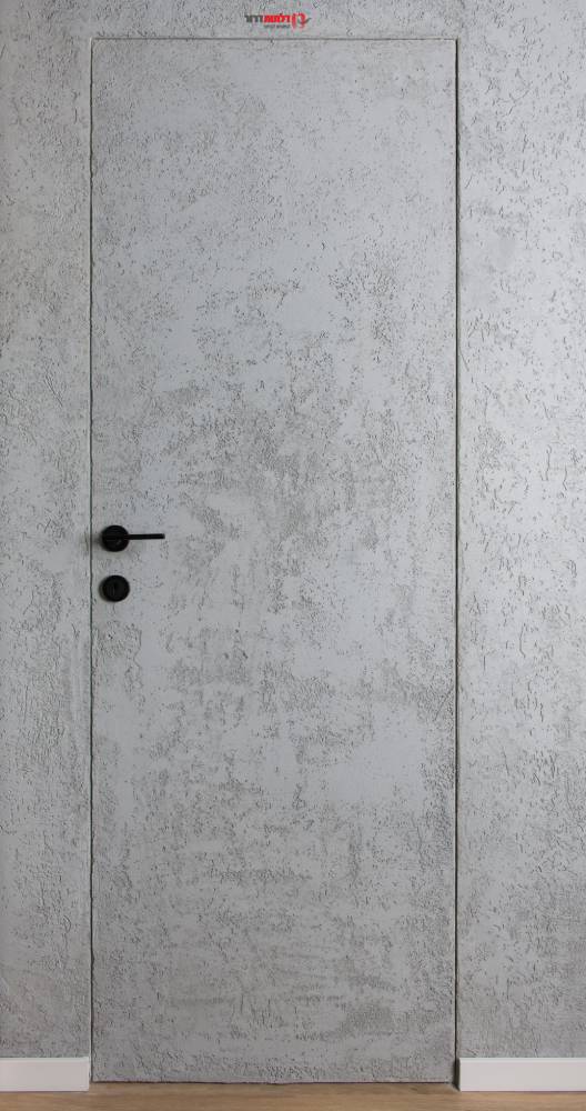 דלת קו אפס אפור עכבר