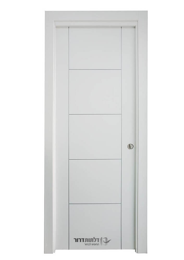 דלת פנים הזזה לכיס 2 לבן