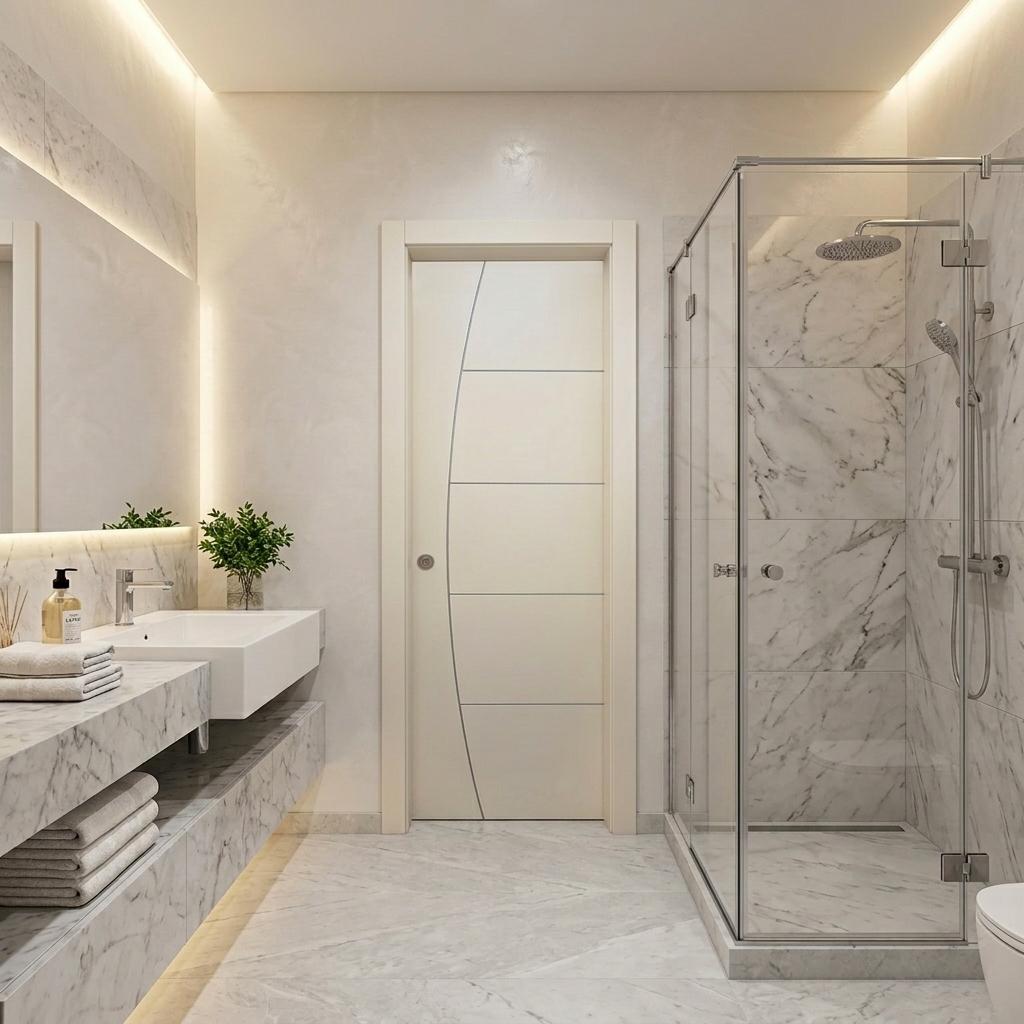 דלת הזזה לכיס 1 שמנת