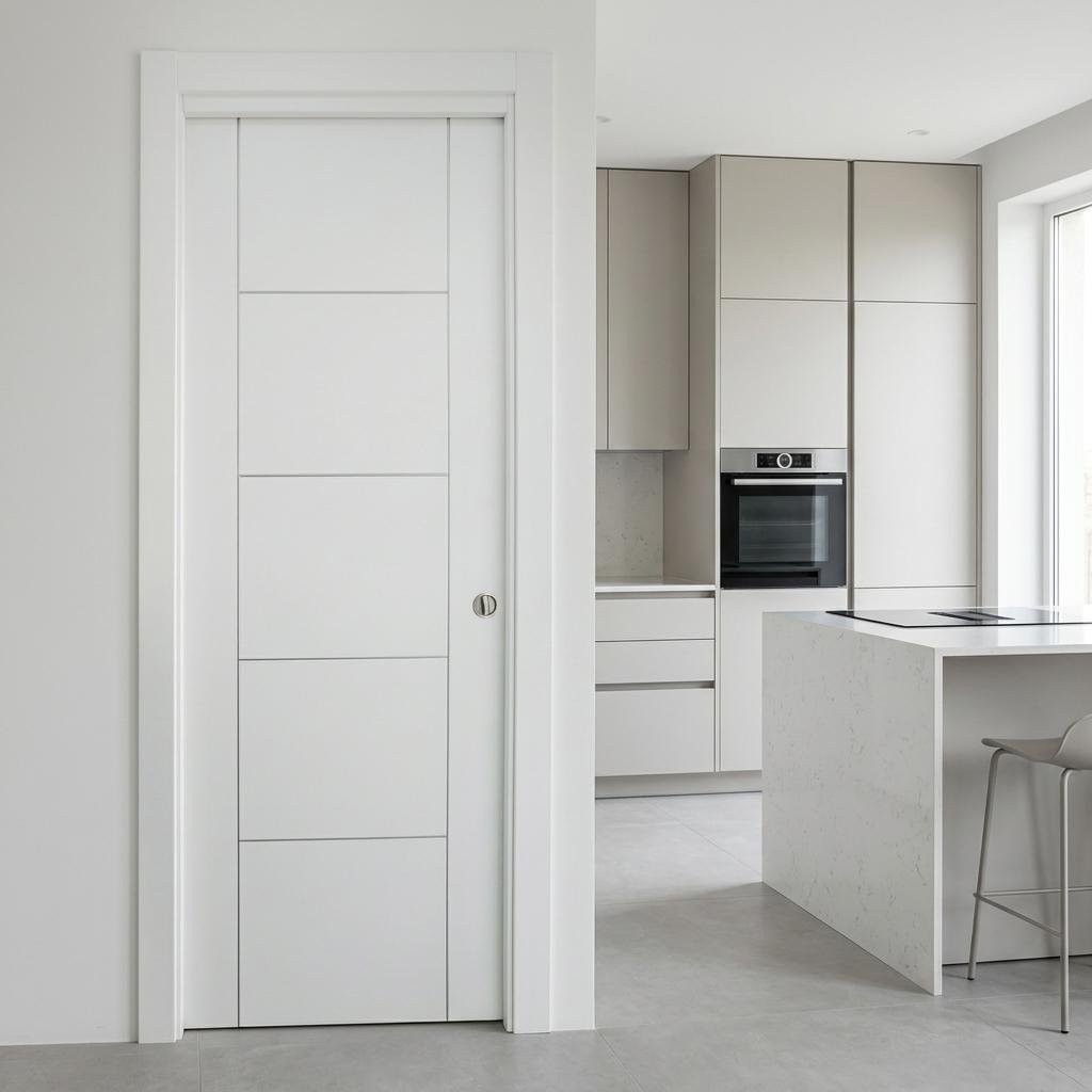 דלת הזזה לכיס 2 לבן